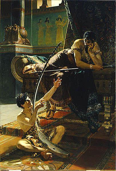 Julius Kronberg David and Saul oil painting picture